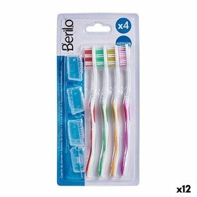 Spazzolino da Denti Berilo AR1410003 Giallo Azzurro Rosso Verde (12 Unità) di Berilo, Spazzolini da denti manuali - Rif: S362...