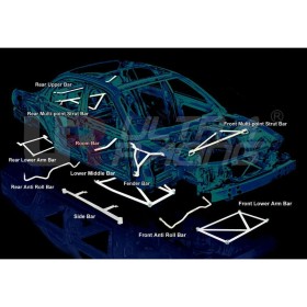 Barre d'armature Ultra Racing URLA4-1763 Frontal Forme en H | Tienda24 - Global Online Shop Tienda24.eu