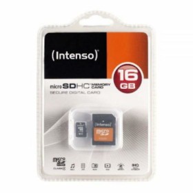 Carte Mémoire Micro SD avec Adaptateur INTENSO 3413470 16 GB Cours 10 de INTENSO, Cartes mémoire - Réf : S0200497, Prix : 7,1...