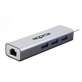 Network Adaptor approx! APPC07GHUB LAN 10/100/1000 USB 3.0 Grey by approx!, Network cards - Ref: S0215706, Price: 32,08 €, Di...