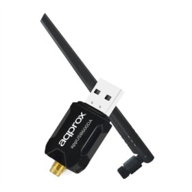 Wi-Fi USB Adapter approx! APPUSB600DA Black by approx!, Wireless access points - Ref: S0215708, Price: 19,71 €, Discount: %