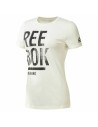 Women’s Short Sleeve T-Shirt Reebok Training Split Tee White | Tienda24 Tienda24.eu