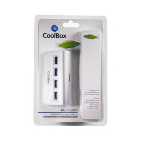 Hub USB CoolBox COO-HU4ALU3 Alluminio (4 Porte) di CoolBox, Hub USB - Rif: S0220846, Prezzo: 14,23 €, Sconto: %