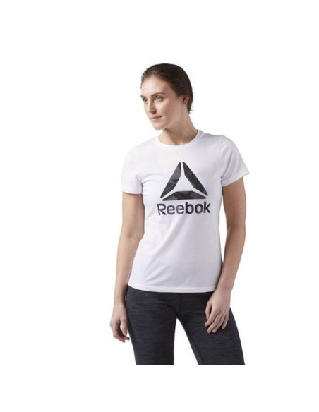 Damen Kurzarm-T-Shirt Reebok Wor CS Graphic Tee Weiß | Tienda24 Tienda24.eu