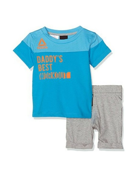 Ensemble de Sport pour Bébé Reebok B ES Inf SJ SS Bleu | Tienda24 Tienda24.eu