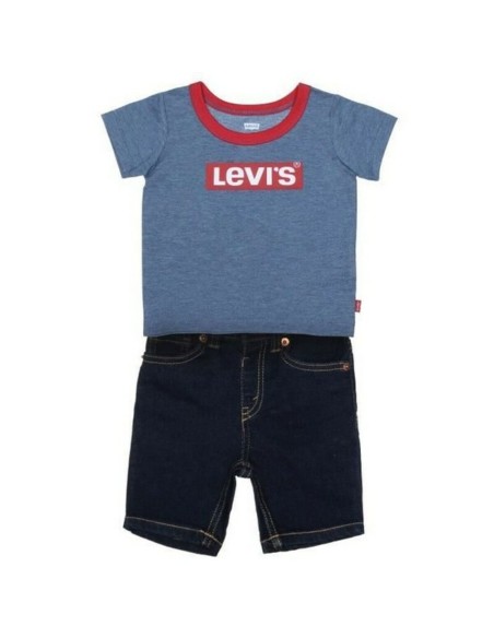 Conjunto de Desporto para Bebé Levi's STRETCH DENIM SHORT Azul | Tienda24 Tienda24.eu