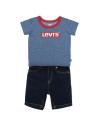 Conjunto de Desporto para Bebé Levi's STRETCH DENIM SHORT Azul | Tienda24 Tienda24.eu