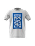 Child's Short Sleeve T-Shirt Adidas G Bold Crew White | Tienda24 Tienda24.eu