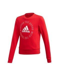 Camisola sem Capuz Menina Adidas Essentials Cinzento | Tienda24 Tienda24.eu