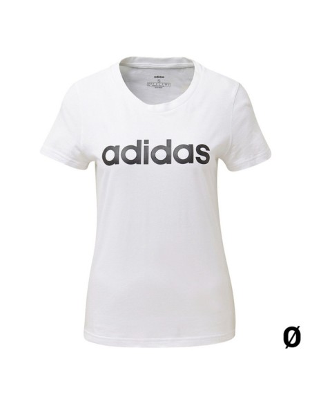 Women’s Short Sleeve T-Shirt Adidas W E LIIN SLIM T DU0629 White | Tienda24 Tienda24.eu