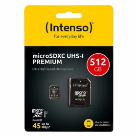 Carte Mémoire Micro SD avec Adaptateur INTENSO 3423493 512 GB 45 MB/s de INTENSO, Cartes mémoire - Réf : S0226686, Prix : 45,...