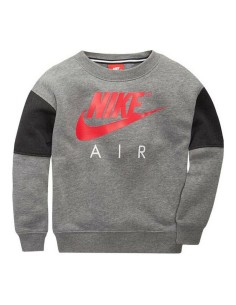 Sudadera con Capucha Niño Nike 342S-GEH Gris | Tienda24 Tienda24.eu