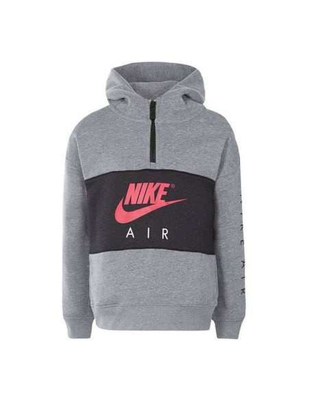 Sudadera con Capucha Niño Nike 342S-GEH Gris | Tienda24 Tienda24.eu