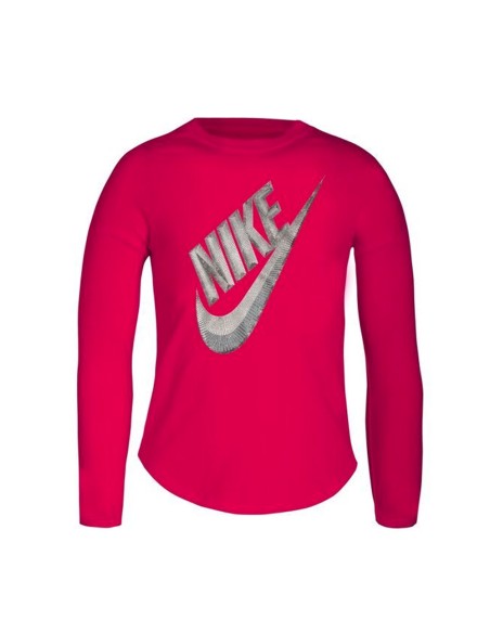 Shirt Infantil Nike C489S-A4Y Cor de Rosa | Tienda24 Tienda24.eu