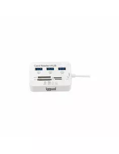 Hub USB iggual IGG316733 USB 3.0 Lector de tarjetas Bianco da iggual, Hub USB - Ref: S0227101, Precio: €13.49, Descuento: %