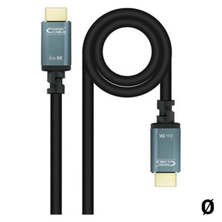 Cable HDMI NANOCABLE 8K Ultra HD Negro | Tienda24 - Global Online Shop Tienda24.eu