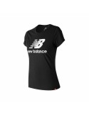 Camisola de Manga Curta Mulher New Balance WT91546 Preto | Tienda24 Tienda24.eu