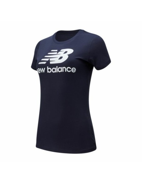 Camisola de Manga Curta Mulher New Balance WT91546 Marinha | Tienda24 Tienda24.eu