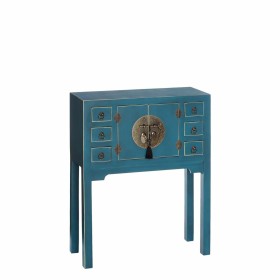 Mesa de apoio DKD Home Decor 65 x 65 x 49,5 cm Preto Metal Madeira Marrom claro | Tienda24 - Global Online Shop Tienda24.eu