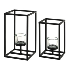 Lanterne Naturel Bambou Verre 20 x 20 x 50 cm | Tienda24 - Global Online Shop Tienda24.eu