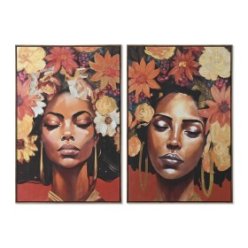 Painting DKD Home Decor Colonial African Woman 80 x 3,5 x 120 cm (2 Units) | Tienda24 - Global Online Shop Tienda24.eu