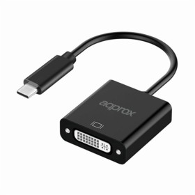 USB C to DVI Adapter approx! APPC51 Black by approx!, USB Cables - Ref: S0235362, Price: 14,41 €, Discount: %