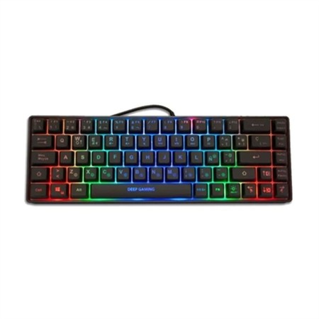 Teclado CoolBox DG-TEC65-RGB Preto Qwerty espanhol | Tienda24 - Global Online Shop Tienda24.eu