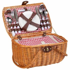 Picnic Basket Alexandra House Living White wicker | Tienda24 - Global Online Shop Tienda24.eu