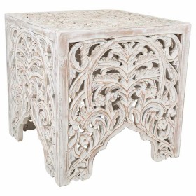 Conjunto de 2 mesas DKD Home Decor Branco Castanho 35 x 35 x 80 cm | Tienda24 - Global Online Shop Tienda24.eu