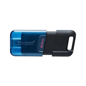 Clé USB Kingston 80 64 GB Bleu Noir/Bleu de Kingston, Clés USB - Réf : S0236077, Prix : 10,32 €, Remise : %