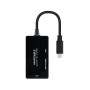 Adaptador USB C a VGA/HDMI/DVI NANOCABLE 10.16.4301-ALL 20 cm Negro 4K Ultra HD de NANOCABLE, Cables USB - Ref: S0236577, Pre...