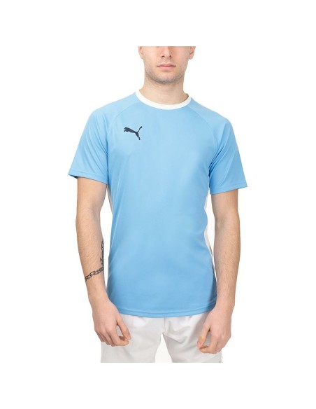 Men’s Short Sleeve T-Shirt TEAMLIGA Puma 931832 02 Padel Blue | Tienda24 Tienda24.eu