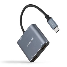 Adaptador USB C para HDMI NANOCABLE 10.16.4305 4K Ultra HD Cinzento 15 cm de NANOCABLE, Cabos USB - Ref: S0237612, Preço: 22,...