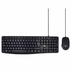 Tastiera e Mouse Ewent EW3006 Nero Qwerty in Spagnolo di Ewent, Set tastiera e Mouse - Rif: S0237748, Prezzo: 13,61 €, Sconto: %