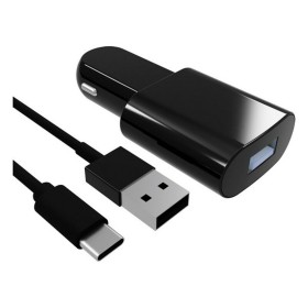 Chargeur de voiture Contact USB-C (1 m) Noir