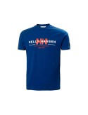 Camisola de Manga Curta Homem NORD GRAPHIC Helly Hansen 53763 607 Azul Cor de Rosa | Tienda24 Tienda24.eu