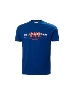 Camisola de Manga Curta Homem LOGO Helly Hansen 33979 597 Azul Marinho | Tienda24 Tienda24.eu