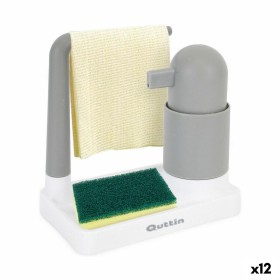 Dispensador de Sabão Home ESPRIT Creme Prateado Resina Polietileno Mármore 7 x 7 x 17,5 cm | Tienda24 - Global Online Shop Tienda24.eu