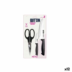 Set de Cocina Quttin Nero Negro 3 Piezas (12 Unidades) de Quttin, Juegos de cuchillos de cocina - Ref: S2232092, Precio: 50,2...