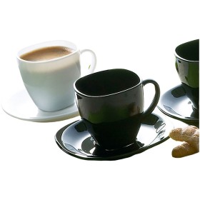 Set of 6 Cups with Plate Versa Amanda 90 ml Multicolour Porcelain | Tienda24 - Global Online Shop Tienda24.eu