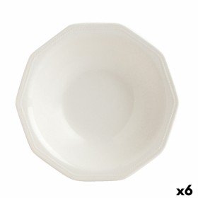 Pasta Dish Bidasoa Fosil White Ceramic 21,9 x 21,3 x 6,8 cm (6 Units) | Tienda24 - Global Online Shop Tienda24.eu