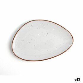 Flat Plate Bidasoa Glacial Coupe White Ceramic 25 cm (6 Units) (Pack 6x) | Tienda24 - Global Online Shop Tienda24.eu