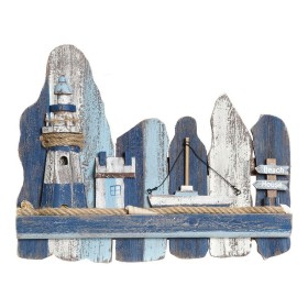 Deko-Figur Home ESPRIT Weiß Himmelsblau Mediterraner 8 x 8 x 12,5 cm (2 Stück) | Tienda24 - Global Online Shop Tienda24.eu