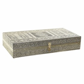 Box-Schmuckkästchen DKD Home Decor 25 x 15,5 x 18 cm Champagner Beige Holz Aluminium | Tienda24 - Global Online Shop Tienda24.eu