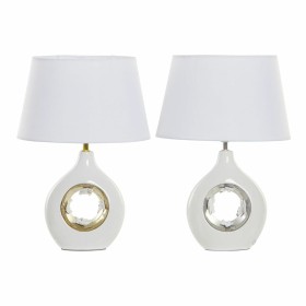 Desk lamp Alexandra House Living White Metal Cloth 220-240 V 18 x 31 x 18 cm | Tienda24 - Global Online Shop Tienda24.eu