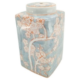 Vaso Azzurro vetro riciclato 12 x 12 x 28 cm | Tienda24 - Global Online Shop Tienda24.eu