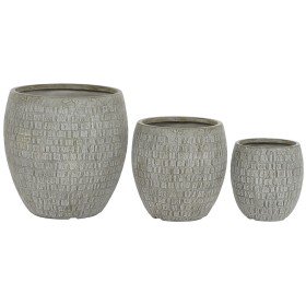 Set de pots de fleurs Home ESPRIT Naturel osier Corde 31 x 31 x 23 cm (3 Pièces) | Tienda24 - Global Online Shop Tienda24.eu