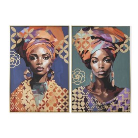 Cuadro DKD Home Decor African Art 65 x 3,5 x 90 cm Colonial Africana Lacado (2 Unidades) | Tienda24 - Global Online Shop Tienda24.eu