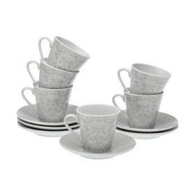 Juego de Tazas con Platos Versa Regina Cerámica 8,6 x 6,4 x 9,2 cm | Tienda24 - Global Online Shop Tienda24.eu