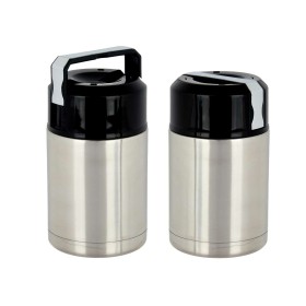 Thermos for Food Kinvara Acero Black Metal polypropylene 1 L 11,5 x 19,5 x 11,5 cm by Kinvara, Thermos flasks - Ref: S3629793...